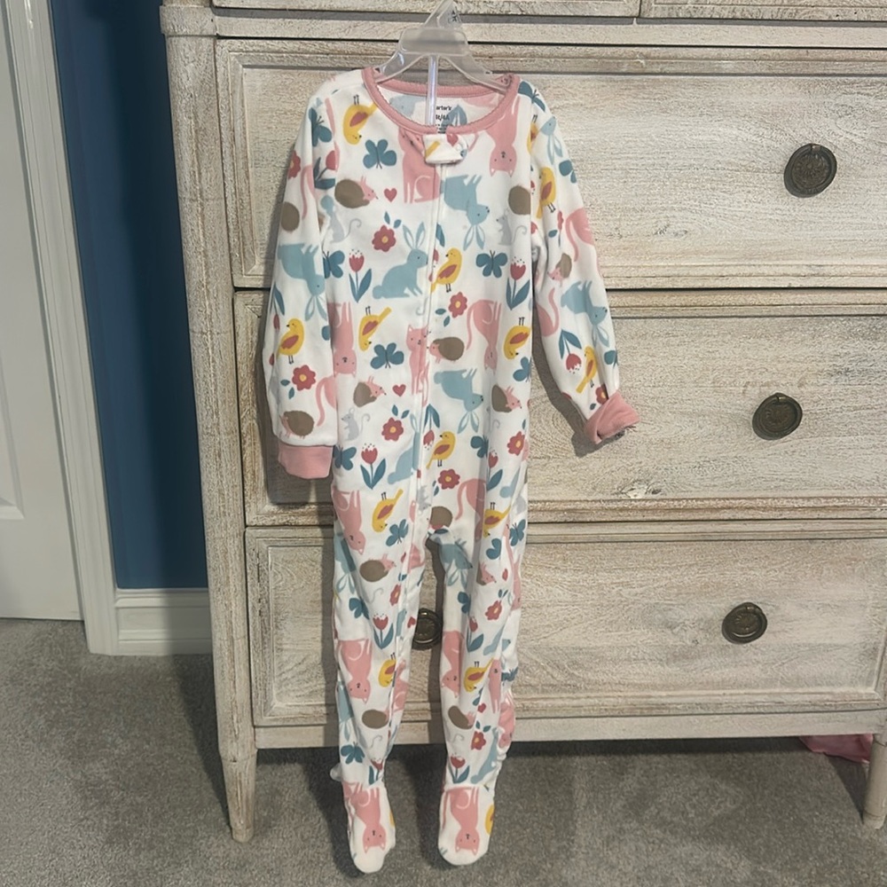 Carter’s girl fleece footie pajamas